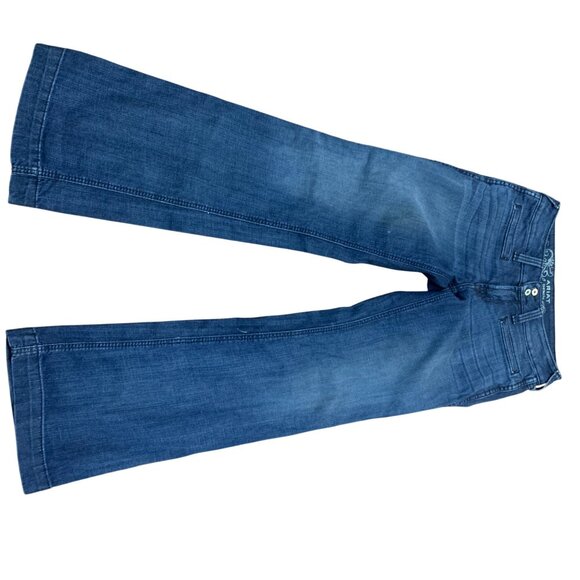 Ariat Women's Jeans Wide Leg Low Rise 8" Y2K Style Sz 29 Denim Trousers Vintage - Picture 10 of 16